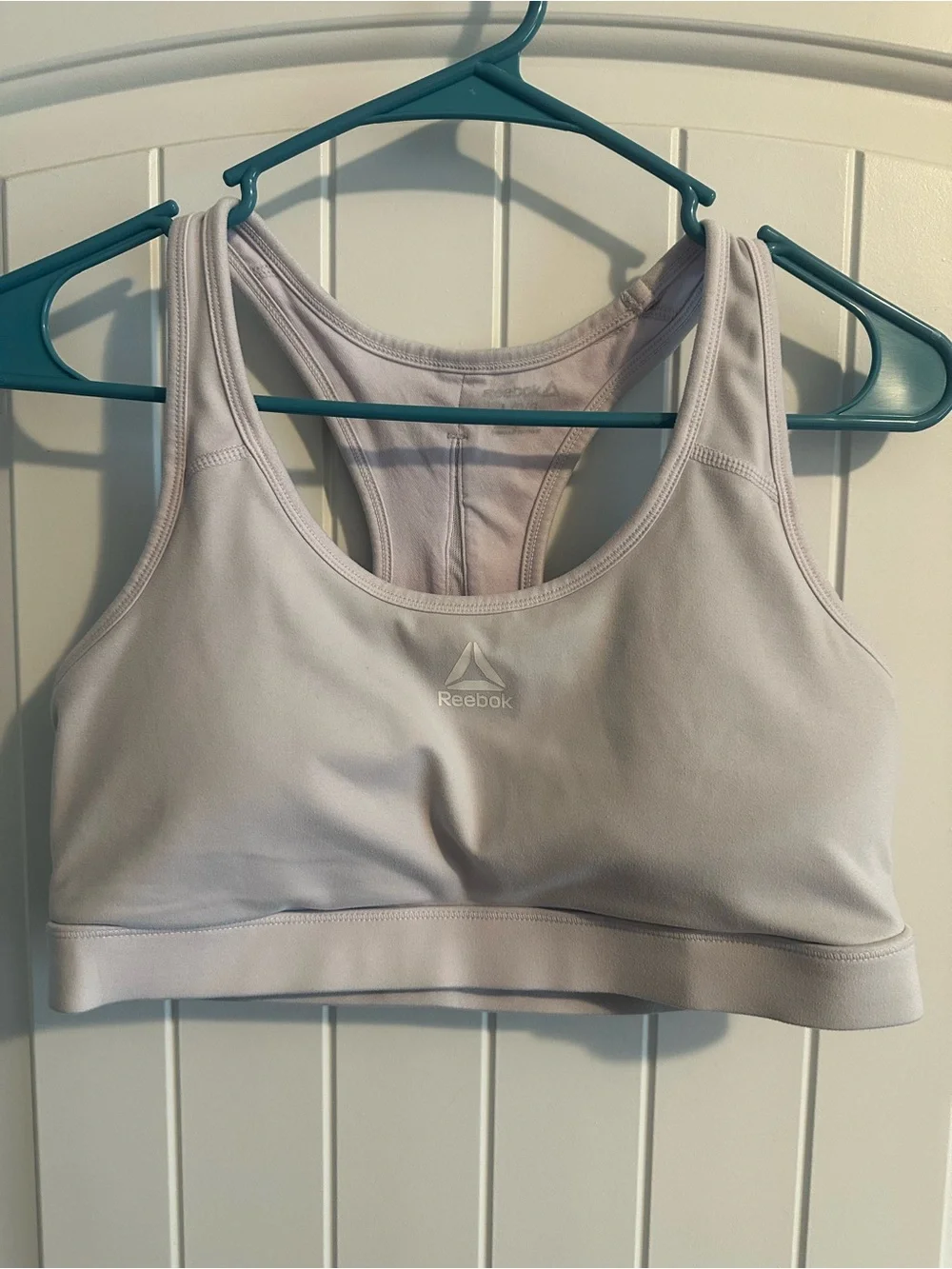 Reebok Women’s Light Lavender Sports Bra - Supportive Racerback (Size Large)